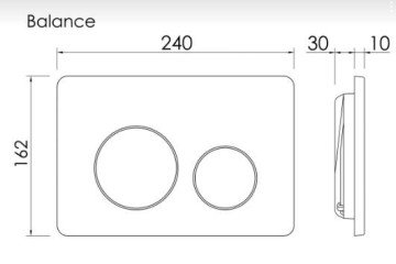 Комплект Подвесной унитаз MONO Rimless + Система инсталляции Balance кнопка Circle, черный матовый