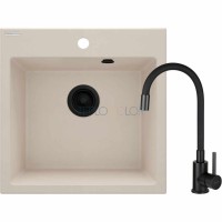 Гранитная мойка со смесителем, 1-чаша