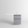 Тумба напольная STYLELINE "Даллас ЛЕОН 120", Люкс серая, PLUS с раковиной ESTETUS ЛЕОН 1200*549 правый