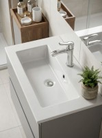 Раковина для ванной 50 см, Uperwood Aurora, белая глянцевая