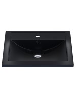 Раковина для ванной кварцевая Uperwood Foster Quartz 60х40,5х16,5 см, черная матовая, уголь