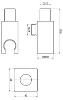 Штуцер с держателем BelBagno NOVA BB-DHLA-IN