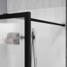 Душевая перегородка Walk-In VSW-1HP700FLB, 700*2000, черный матовый, стекло рифленое