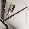 Душевая перегородка Walk-In VSW-1HP700FLB, 700*2000, черный матовый, стекло рифленое
