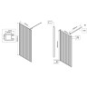 Душевая перегородка Walk-In VSW-1HP700FLB, 700*2000, черный матовый, стекло рифленое