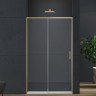 Душевая дверь Софт 2 (Soft 2) VDS-3SO2100CLG, 1000, брашированное золото, стекло прозрачное,