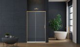 Душевая дверь Софт 2 (Soft 2) VDS-3SO2100CLG, 1000, брашированное золото, стекло прозрачное,