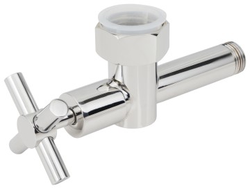 Вентиль запорный крестовой (G 1" НГ х G 1/2" НР)