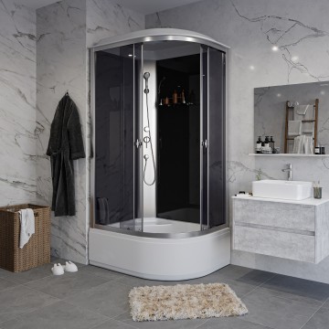 Душевая кабина Niagara Eco E120/90/40L/TN (120х90х215) высокий поддон(40см),стекло тонированное,4 места