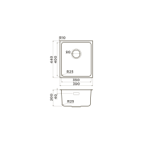 Кухонная мойка Omoikiri Tadzava 39-U/I-GM нерж. сталь/вороненая сталь