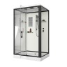 Душевая кабина Niagara Standart ST120/90/15Q/BL/BK (120х90х200) прямоугольник,поддон 15см,распашная,проф.черный,без крыши,3 места