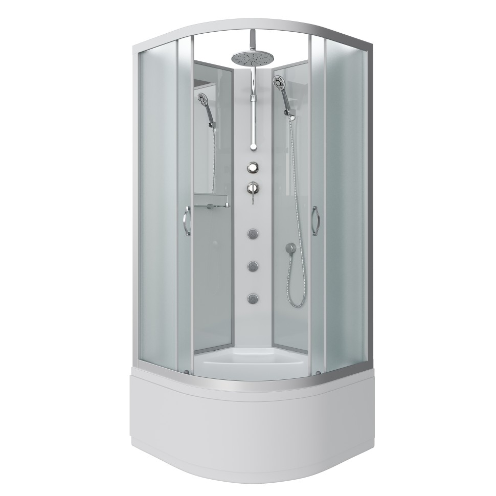 Душевая кабина Niagara Classic NG-2308-14BKTG (90х90х210) высокий поддон(40см),стекло матовое,4 места