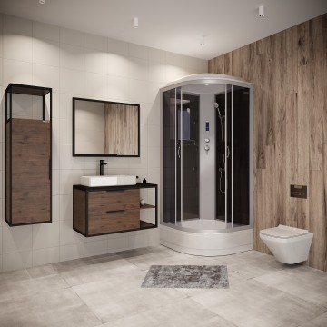 Душевая кабина Niagara Classic NG-3502-14P (100х100х215) средний поддон(26см),стекло тонированное,4 места