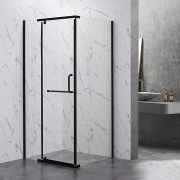 Душевой угол Veconi Rovigo RV-18B, 900x900x2000, черный, стекло прозрачное