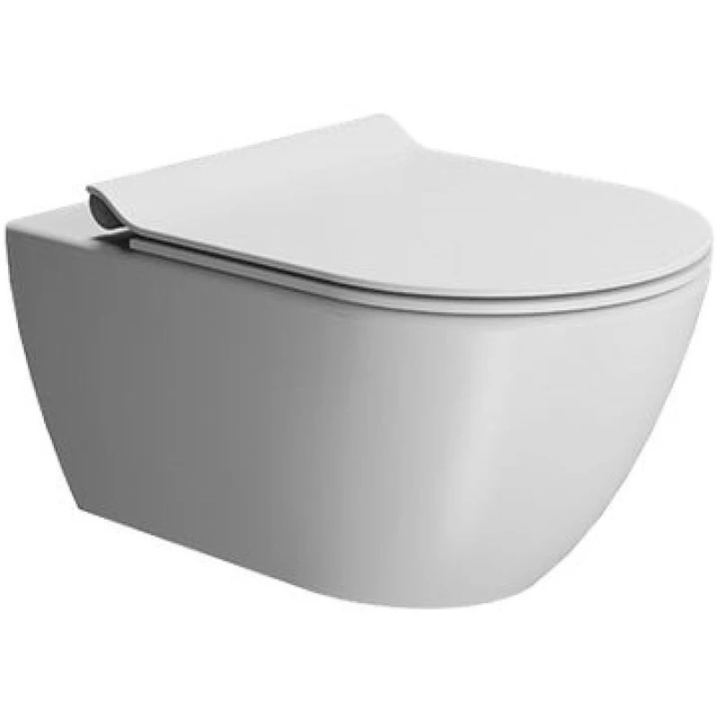 Унитаз подвесной безободковый GSI PURA 8815FR509 550 мм х 360 мм, с Swirlflush, с крепежом, Белый матовый (старый артикул 881509 / 8815FR209)