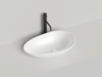 Раковина накладная PAOLA 580х345х140 S-Sense Глянцевое