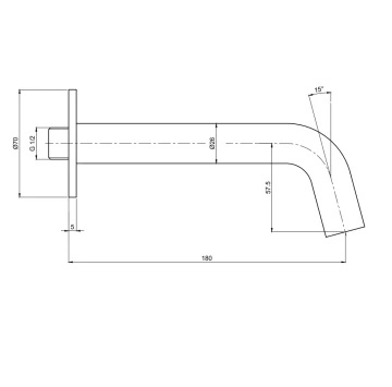 AQM8408GM Набор для комплектации ванны с изливом, верхним и ручным душем, темный металл
