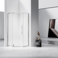 Душевой уголок Слим-Н (Slim-N) VSP-4SN900CLBN, 900*900, брашированный никель, стекло прозрачное