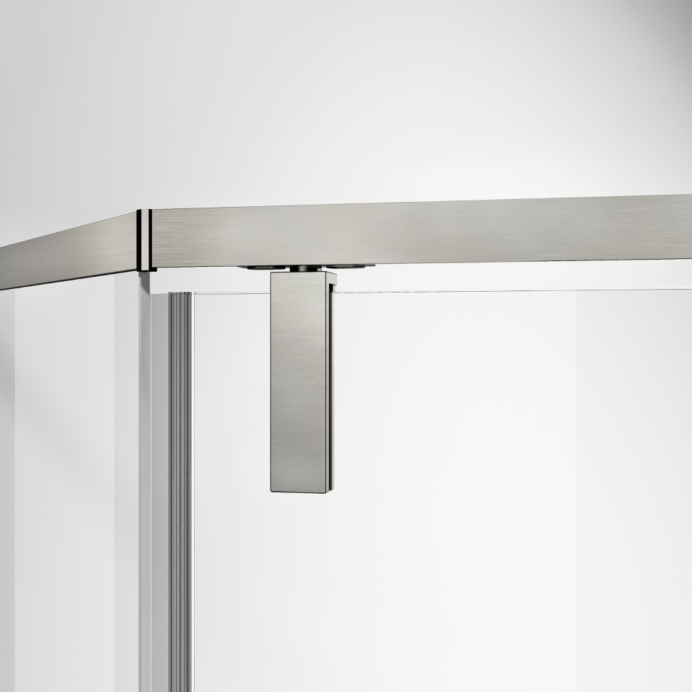 Душевой уголок Слим-Н (Slim-N) VSP-4SN900CLBN, 900*900, брашированный никель, стекло прозрачное