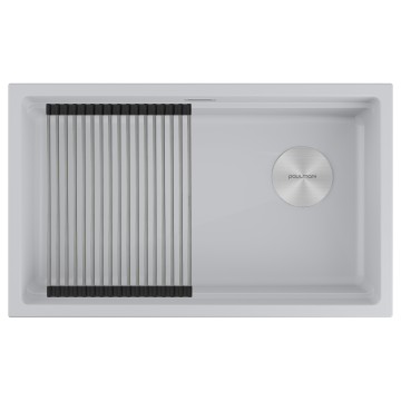 Мойка LUMI-PRO 74 UNI, IT-GRANIT, LU-PRO 74-WH, белый, 740х450, Paulmark