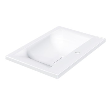 Раковина Vincea VCB-3M600W из искусственного камня, цвет белый