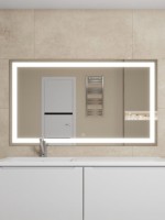 Зеркало для ванной с подсветкой Uperwood Tanos 120х70 см, прямоугольное, сенсор/антизапотевание/без рамы