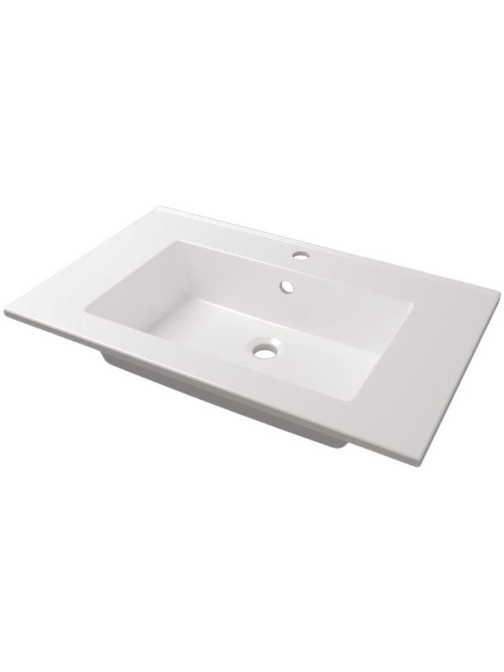 Раковина для ванной 76,5 см, Uperwood Parma Premium, белая глянцевая                     