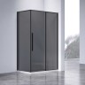 Душевой уголок Slim-N VSR-4SN9012CGB, 1200*900, черный, стекло тонированное