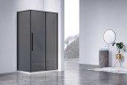 Душевой уголок Slim-N VSR-4SN9012CGB, 1200*900, черный, стекло тонированное