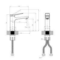 Смеситель для раковины OSGARD BRETTA BLACK 51013