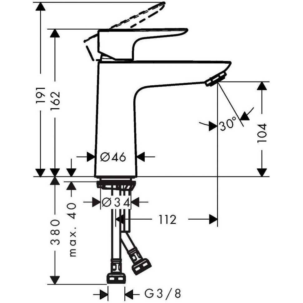 Смеситель для раковины Hansgrohe Talis E 71712990 золото