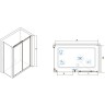 Душевой уголок RGW 150х100х185 см CL-48 CL-14+Z-050-1 Прямоуг., Хром, Прозрачное, 5 мм Easy Clean (32094805-011)