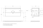 База под раковину подвесная BelBagno ETNA-1000-2C-SO-RG-P Rovere Grigio