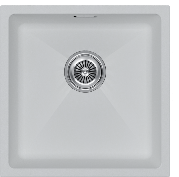 Мойка LUMI 45UNI, IT-GRANIT, LU45-WH, белый, 455х460, Paulmark