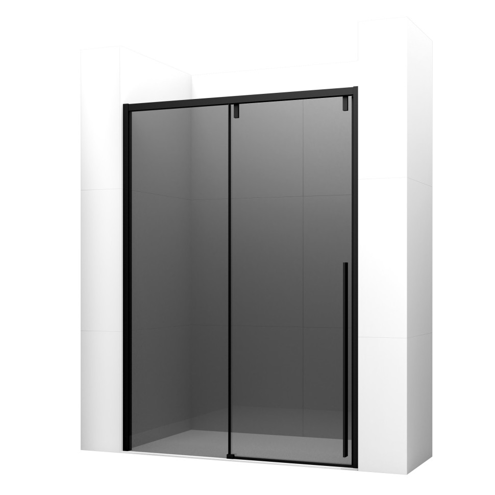Дверь в нишу Ambassador Intense 110022202IBB (130х200) черный,стекло тонированное,раздвижная,1 место