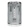 Душевая кабина Niagara Luxe NG-7715W (90x90х215) низкий поддон(15см),дверь раздвижная,стенки серебро,4 места