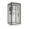 Душевая кабина Niagara Standart ST80/15Q/BL (80х80х215) квадрат,поддон 15см,распашная,проф.черный,3 места