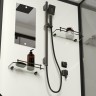 Душевая кабина Niagara Standart ST80/15Q/BL (80х80х215) квадрат,поддон 15см,распашная,проф.черный,3 места