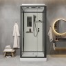 Душевая кабина Niagara Standart ST80/15Q/BL (80х80х215) квадрат,поддон 15см,распашная,проф.черный,3 места