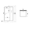 Душевая кабина Niagara Standart ST80/15Q/BL (80х80х215) квадрат,поддон 15см,распашная,проф.черный,3 места