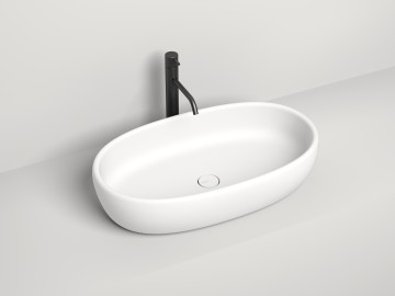 Раковина накладная LUCE покраска по RAL полностью 690х395х155 S-Stone Матовое