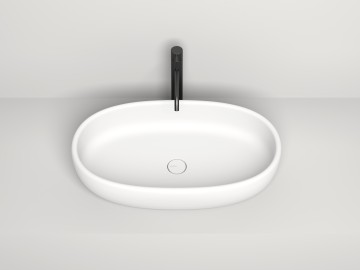 Раковина накладная LUCE покраска по RAL полностью 690х395х155 S-Stone Матовое