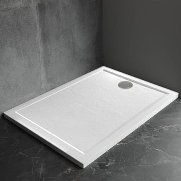 Душевой поддон Veconi Pietra W, 1000x1000x30, искусственный камень, белый