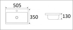 Умывальник CeramaLux 9595-50