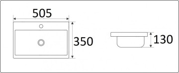 Умывальник CeramaLux 9595-50