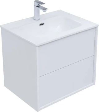 Тумба c раковиной Lino 60 (Flat) белый глянец