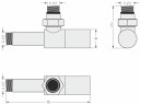 Вентиль угловой цилиндр (G 1/2" НР х G 1/2" НР)