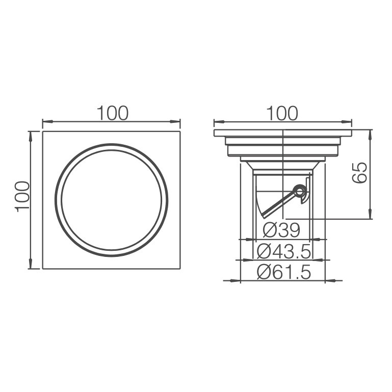 Душевой трап ABBER AD79A100NG никель