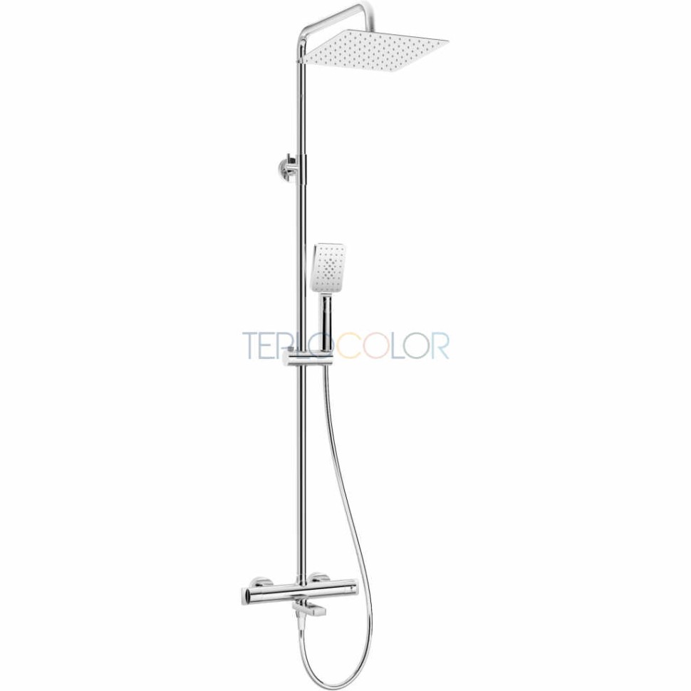 Душевая колонна, со смесителем для ванны, термостатической