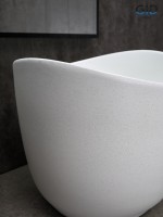 Раковина Gid N9303wg 51221 накладная белый матовый / белый графит 36x36x32